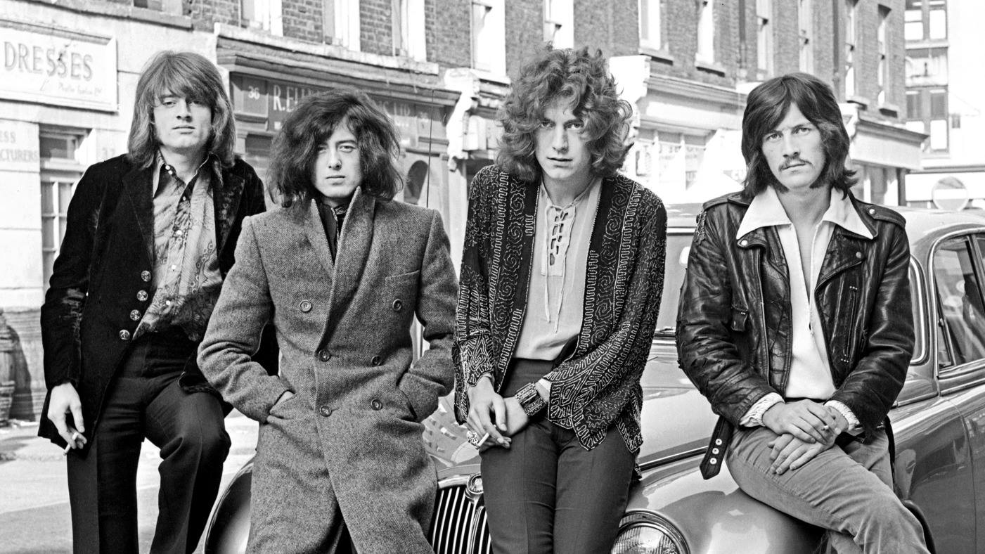 La banda con Jimmi Page, el fundador de Led Zeppelin
